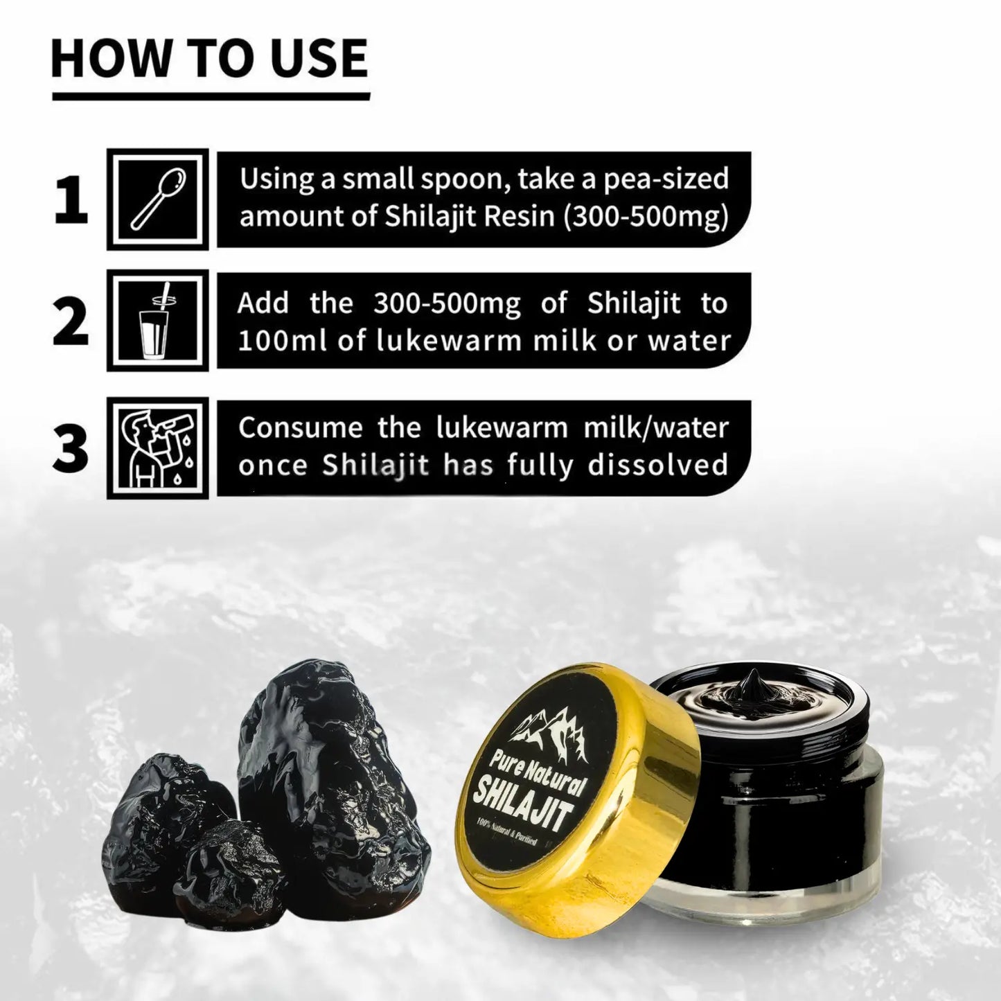 Pure Natural Shilajit™🌿 - 100% Authentic Himalayan Shilajit 20 Grams Pure Natural Shilajit