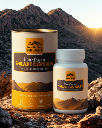 Himalayan Shilajit Capsules , Gold Grade Sun Dried Shilajit Capsules