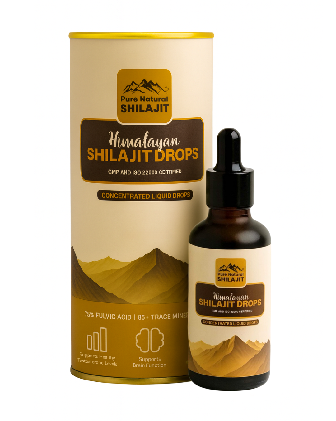 Pure Himlayan Shilajit Drops , Gold Grade Sun Dried Concentrated Shilajit Drops