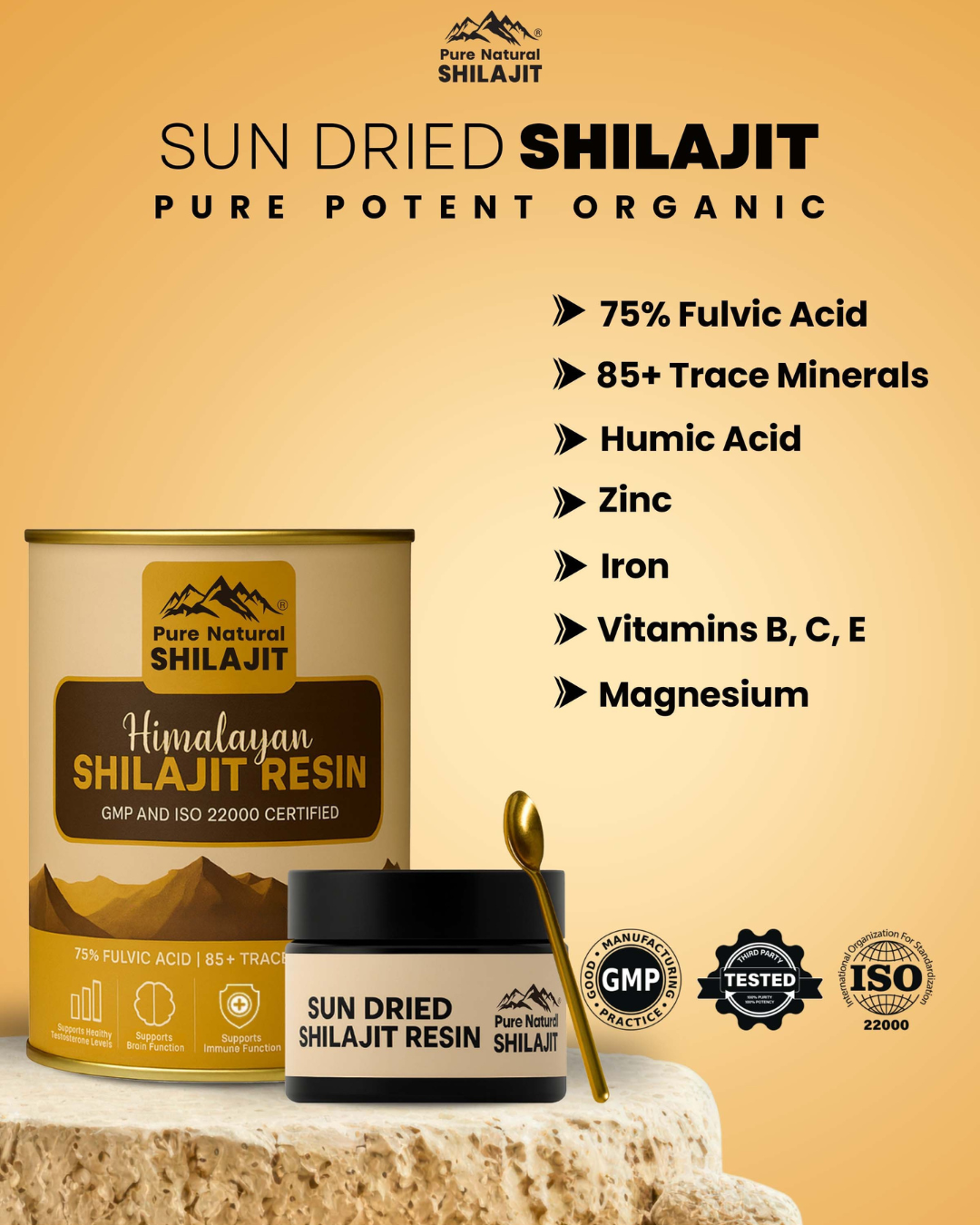 Pure Himalayan Shilajit , Gold Grade Sun Dried Shilajit Resin