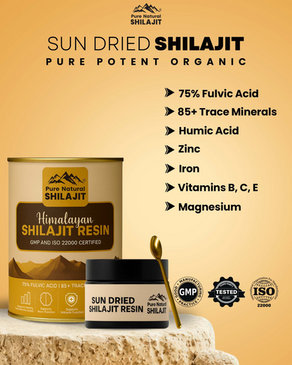 Pure Himalayan Shilajit , Gold Grade Sun Dried Shilajit Resin